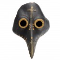 Plague Doctor Mask Halloween Costume Bird Long Nose Beak PU Leather Steampunk