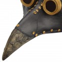 Plague Doctor Mask Halloween Costume Bird Long Nose Beak PU Leather Steampunk