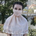 Sunscreen Mask Summer Outdoor Cycling Lace Shawl Dust Mask