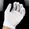 Halloween Supplies 100% Cotton White Hip-hop Gloves