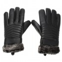 Thickened Tough Screenn PU Gloves Riding Racing Skiing Fishing Motorcycle Mountain Bike Black