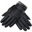 Thickened Tough Screenn PU Gloves Riding Racing Skiing Fishing Motorcycle Mountain Bike Black