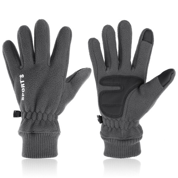 Warmer Anti-slip Touch Screen Windproof Full Finger Fleece Gloves Skiing Cycling Gloves