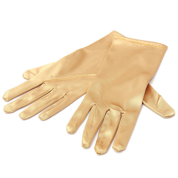 Wedding Evening Prom Etiquette Wrist Magic Gloves Riding Cylcing Mountain Bike Gold Silver