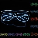 El Wire Neon LED Light Shutter Shaped Glasses For Rave Costume Party