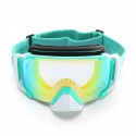 Motorcycle Anti Fog Dumb Goggles Snowmobike SKI Lens Spherical green Frame