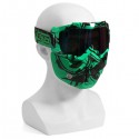 Motorcycle Helmet Detachable Modular Mask Shield Goggles Full Face Protect Clear/Light Green Lens