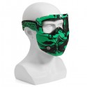 Motorcycle Helmet Detachable Modular Mask Shield Goggles Full Face Protect Clear/Light Green Lens