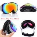 Motorcycle Professional Spherical Dual Red Lens Snowboard Ski Goggles Anti Fog UV Glasses