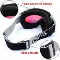 Motorcycle Professional Spherical Dual Red Lens Snowboard Ski Goggles Anti Fog UV Glasses