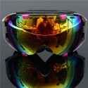 Motorcycle Professional Spherical Dual Red Lens Snowboard Ski Goggles Anti Fog UV Glasses