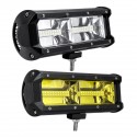 144W 48 LED Work Light Bar Fog Driving Lamp White/ Amber Offroad SUV ATV UTV