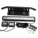 20 inch LED Light Bar + 4 inch LED Work Light + 23 inch Number Plate Frame + Wiring Mounting Bracket Screw Kits