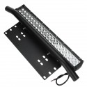 20 inch LED Light Bar + 4 inch LED Work Light + 23 inch Number Plate Frame + Wiring Mounting Bracket Screw Kits