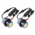 2Pcs 80W Error Free LED Angel Eyes Marker Halo Ring Light For BMW E39 E53 E60 E65