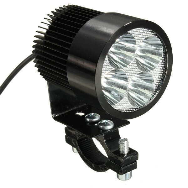 2pcs 12W 6000K LED Daylight Headlamp Spotlight Motorcycle Scooter Car Truck Van