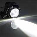 2pcs U5 Motorcycle LED Headlights Black Driving Fog Spot Hi/Lo Light with Kill Switch