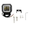 3inch 12/24V 6500K 20W Square LED Work Light With White Angel Eyes Lights Spot Fog light For Car Boat Motorcycle