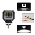 3inch 12/24V 6500K 20W Square LED Work Light With White Angel Eyes Lights Spot Fog light For Car Boat Motorcycle