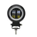 3inch 12/24V 6500K 20W Round LED Work Light Blue+White With Angel Eyes Lights Spot Fog light For Car Boat Motorcycle