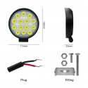 42W 6000K IP68 Round LED Work Spot Light Driving Lamp Car Truck SUV ATV 12V 24V