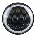 5.75 Inch Motorcycle Projector LED Headlight Sealed Hi-Lo Beam Halo Ring Lamp Bulb