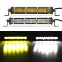 7 Inch 30W 6 LED Work Driving Fog Light Bar Spot Offroad ATV Boat 6D Amber/White