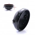 7 inch Motorcycle Headlight Housing Black Aluminum Headlamp Cover Shell Bowl Mounting