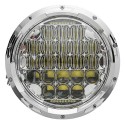 75W IP67 6500K 5DLens 7Inches Motorcycle Stainless LED Headlights High/Low Beam