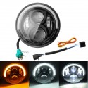 7inch Angel Eyes LED HI/LO Beam DRL Turn Signal Headlight For Harley Davidson/Jeep Cherokee