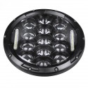 7inch Round LED Black Headlight White Lamp DRL Hi/Lo Beam For Jeep/JK TJ/LJ/CJ