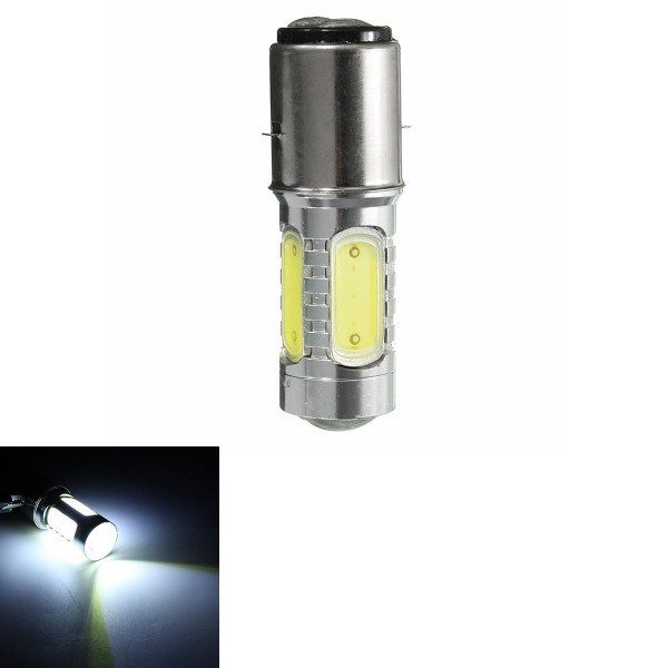 BA20D H16 4 COB LED White Bulb Light For Motor Bike Moped Scooter ATV Headlight