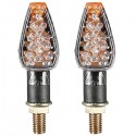 Carbon Motorcycle Turn Signal 14 LED Indicator Lights For Honda