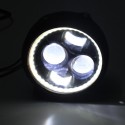 Motorcycle Cafe Racer COB LED Projector Angel Eye Headlights Lamp