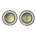 Pair 7 Colours Angel Eyes Halo Car Fog Lights Lamp Projector DRL COB LED Bulbs