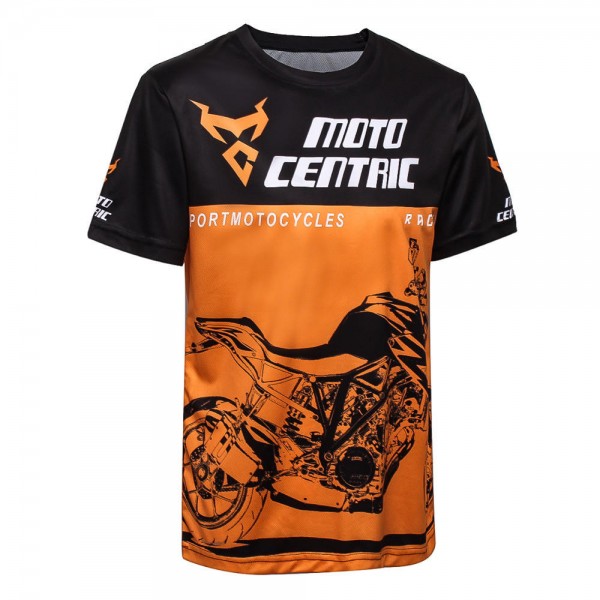 Motorcycle Breathable Sport Cotton Shirt Outdoor Riding Racing T-shirts O Neck Short Sleeve