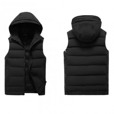 Winter Down Jacket Pure Color Fashion Stand Collar Warm Down Vest Outdoor Warm