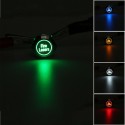 12V 19mm 5 Pin Silver Cab Lock Metal Push Button Switch LED Light Momentary