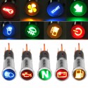 12V 24V 36V Metal 8mm LED Dash Panel Warning Light Bulb Indicator Lamp Car Boat Van