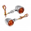 12V Universal Motorcycle Bullet Turn Signal Indicator Brake Runnning Lights 4 Wire