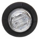 20pcs Mini 12/24V Blue Round LED Button Side Marker Lights Lamps Trailer