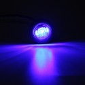 20pcs Mini 12/24V Blue Round LED Button Side Marker Lights Lamps Trailer