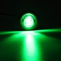 20pcs Mini 12/24V Green Round LED Button Side Marker Lights Lamps Trailer