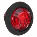 20pcs Mini 12/24V Red Round LED Button Side Marker Lights Lamps Trailer