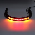 22mm Universal Rear Seat Frame Hoop Loop LED Turn Singal Brake Lights End Flat