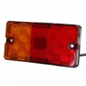 2PCS 10 LED Red Amber Tail Lights Brake Turn Signal Light for Trailer Truck Caravan