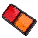 2PCS 12V 72LED Truck Stop Tail Rear Lights Turn Signal Lamp + License Plate Light Kit