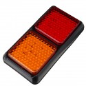 2PCS 12V 72LED Truck Stop Tail Rear Lights Turn Signal Lamp + License Plate Light Kit