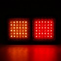 2PCS 12V 72LED Truck Stop Tail Rear Lights Turn Signal Lamp + License Plate Light Kit