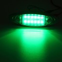 2Pcs Green 24V LED Side Marker Light Flash Strobe Emergency Warning Lamp For Boat Car Truck Trailer